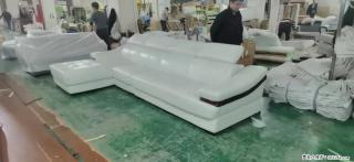 【大厂仿真皮沙发】实木框架，高回弹海绵45密度。全新包装，质量非常好，3.6米右贵妃 - 曲靖28生活网 qj.28life.com